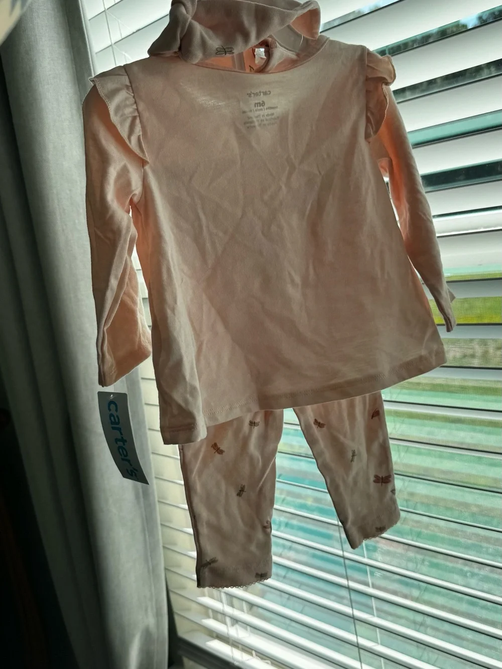 Carter's Baby Girls Pink Dragonfly Long-Sleeve Set